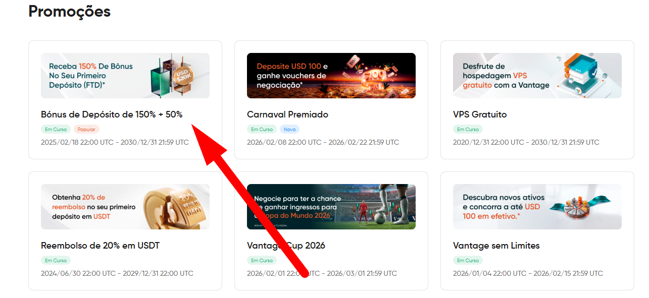 Promoção Vantage 1